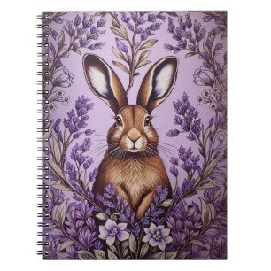 Cuaderno Cute Hare Con Lavanda Inspirada William Morris