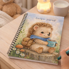 Cuaderno Cute Hedgehog Personalized Kids Journal