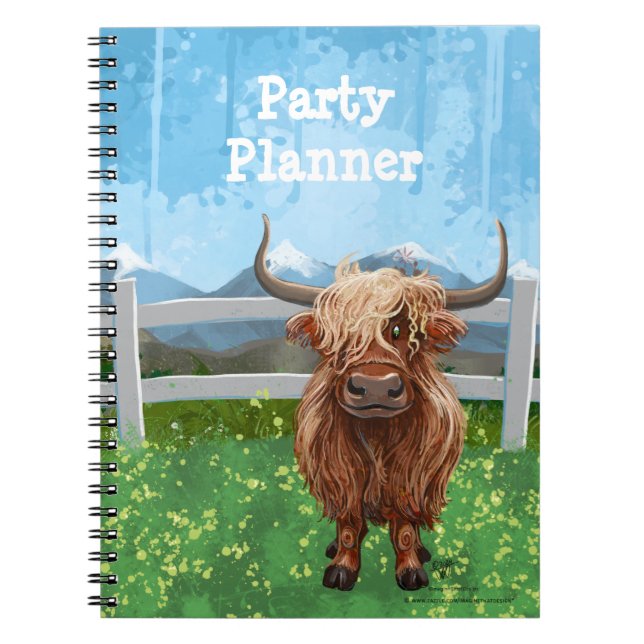 Cuaderno Cute Highland Cow (Frente)