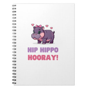 Cuaderno Cute HIP HIPPO HOORAY MOO DENG Personalizado Anima