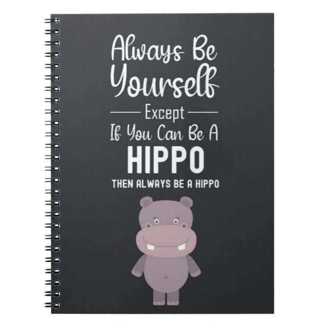 Cuaderno Cute Hippo Gifts Hippopotamus Funny Animals Humor (Frente)