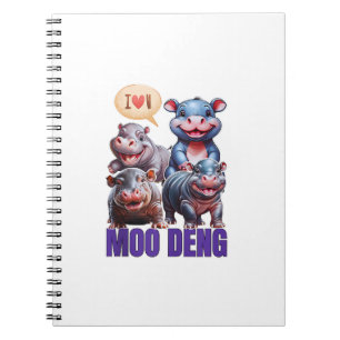 Cuaderno Cute Hippo Moo Deng Tee, Guay Moo Deng Hippo Lover