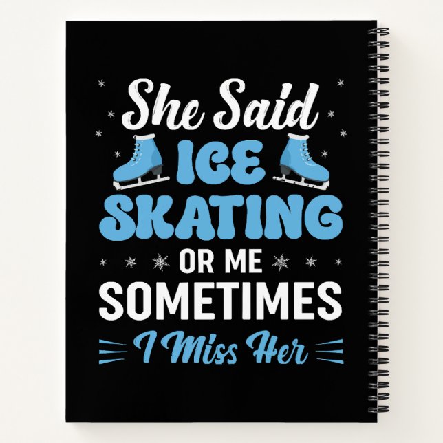 Cuaderno Cute Ice Rink Synchronized está llamando (Reverso)