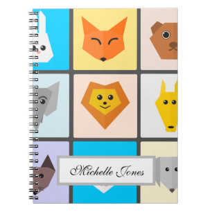 Cuaderno Cute imágenes de animales agrega tu nombre a la es