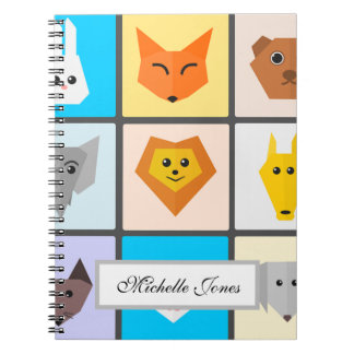 Cuaderno Cute imágenes de animales agrega tu nombre a la es