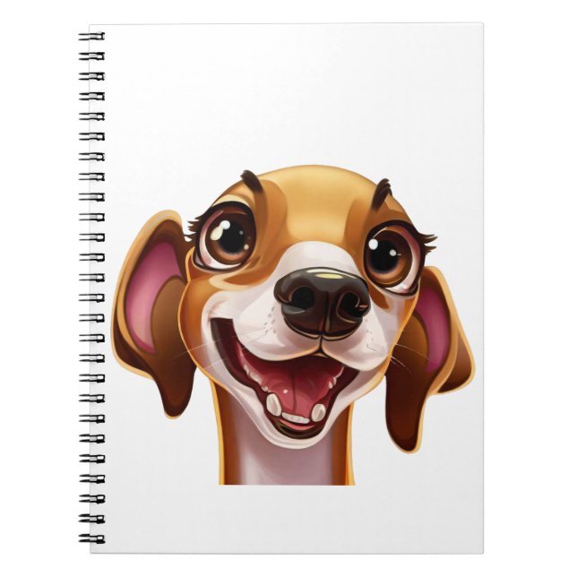 Cuaderno Cute Italian Greyhound - Happy Iggy (Frente)
