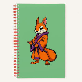 Cuaderno Cute Japanese Samurai Squirrel