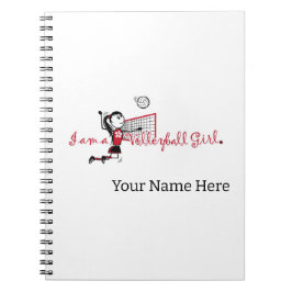 Cuaderno Cute joven Chica portátil de voleibol