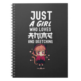 Cuaderno Cute Just A Girl Who Loves Anime Sketching Otaku