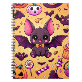 Cuaderno Cute kawaii bat candy halloween