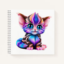 Cute Kawaii Bebé a rayas Kitten