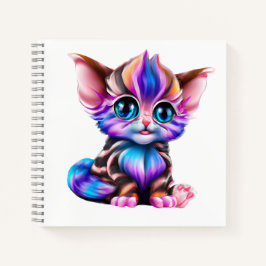 Cuaderno Cute Kawaii Bebé a rayas Kitten