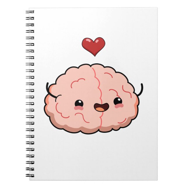 Cuaderno Cute Kawaii Brain (Frente)