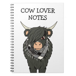 Cuaderno Cute Kawaii Emo Cow Notebook