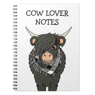Cuaderno Cute Kawaii Emo Cow Notebook