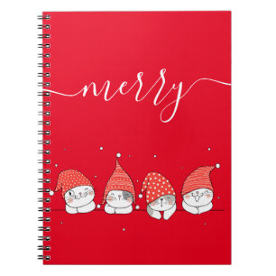 Cuaderno Cute Kawaii Festividades De Gatos En Personalizado