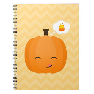 Cuaderno Cute Kawaii Jack o'Lantern y Candy Corn