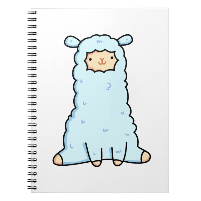 Cuaderno Cute Kawaii Llama (Frente)