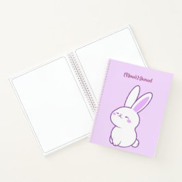 Cuaderno Cute Kawaii Pastel Morado Conejo Dormilón Personal