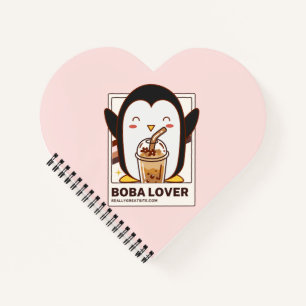 Cuaderno Cute Kawaii Penguin Boba Lover