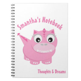 Cuaderno Cute Kawaii Pink Dino