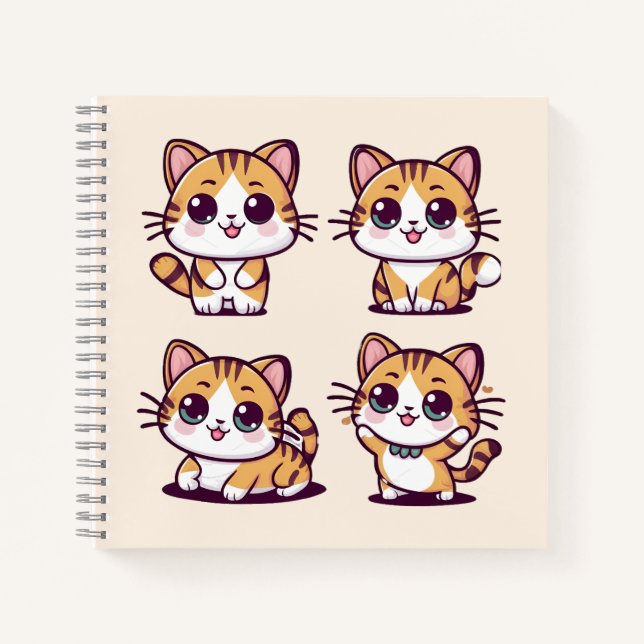 Cuaderno Cute Kawaii se posa (Anverso)