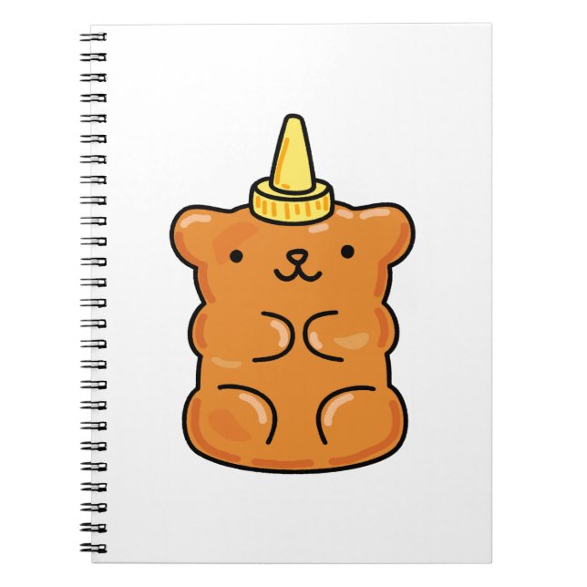 Cuaderno Cute Kawaii Unicorn Gummy Bear (Frente)