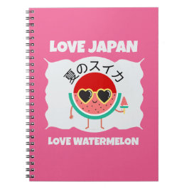 Cuaderno Cute Kawaii WATERMELON AMA A JAPÓN Fruta de verano