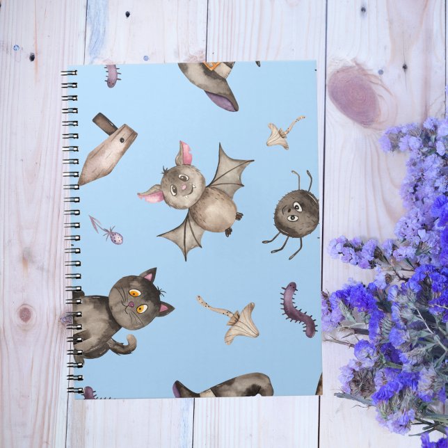 Cuaderno Cute Kids Cat Bat Spider Halloween Pattern (Subido por el creador)