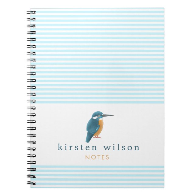 Cuaderno Cute Kingfisher - Portátil personalizado (Frente)