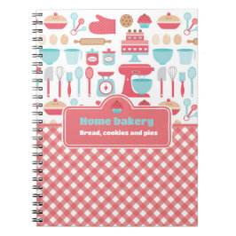Cuaderno Cute Kitchen Tema Baking Red Gingham