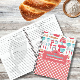 Cuaderno Cute Kitchen Tema De La Cocina De Las Recetas Roja
