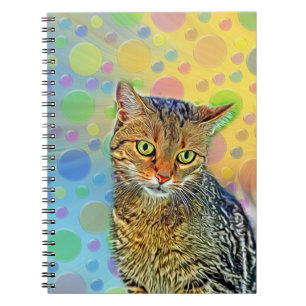 Cuaderno Cute kitten - abstracto - pintura colorida