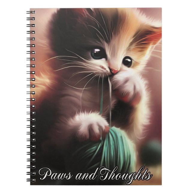 Cuaderno Cute Kitten - Boletín para portátiles Paws and Tho (Frente)