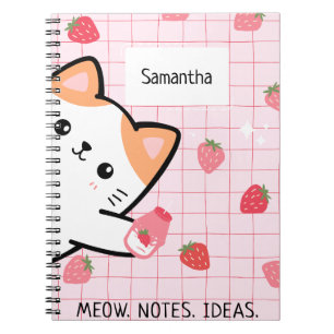 Cuaderno Cute Kitty Strawberry Notebook