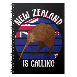 Cuaderno Cute Kiwi Bird New Zealand Travel