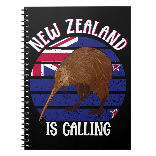 Cuaderno Cute Kiwi Bird New Zealand Travel (Frente)