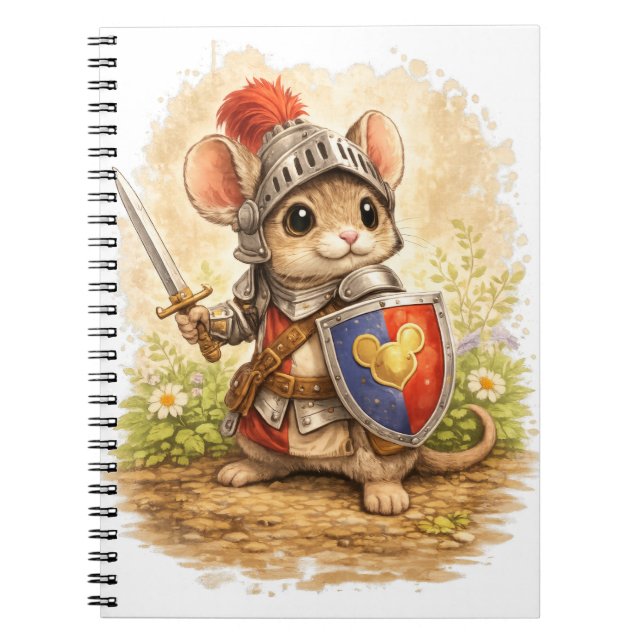 Cuaderno Cute Knight Mouse Spiral Notebook (Frente)