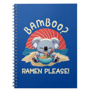 Cuaderno Cute Koala comiendo Ramen Vintage Sunshine