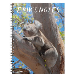 Cuaderno Cute Koala Subiendo a un Árbol, Personalizado