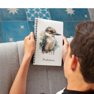 Cuaderno Cute Kookaburra en una sucursal, personalizado