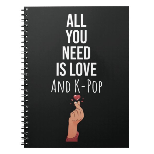 Cuaderno Cute Kpop Gift Ideas Lover Finger Heart (Frente)