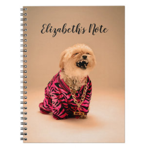 Cuaderno Cute Laughing Shih Tzu Personalizado Portátil