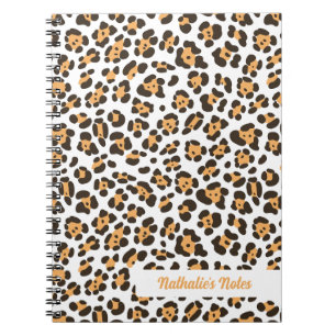 Cuaderno Cute Leopard Print Spiral Notebook