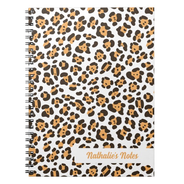 Cuaderno Cute Leopard Print Spiral Notebook (Frente)