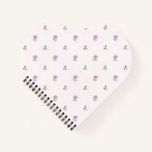 Cute Lila Flor de Puntos Corazón