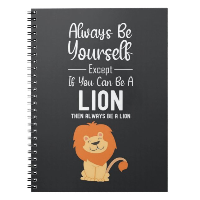 Cuaderno Cute Lion Lover Gifts Quote Funny Animal Humor (Frente)