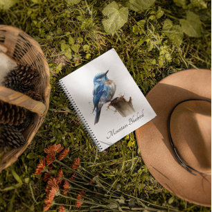 Cuaderno Cute Little Mountain Bluebird Watercolor, personal