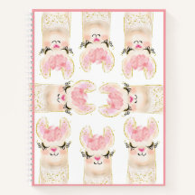 Cute Llama acuarela rosa