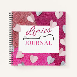 Cuaderno Cute Lyrics Journal para compositores y amantes de